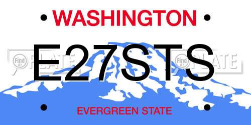 E27STS Washington License Plate