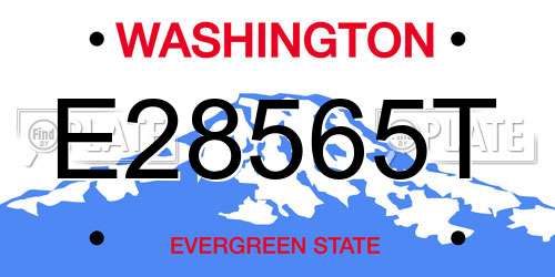 E28565T Washington License Plate