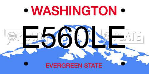 E560LE Washington License Plate