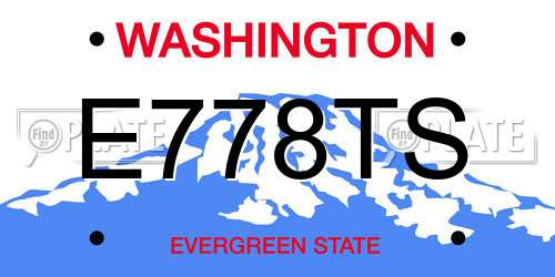 E778TS Washington License Plate