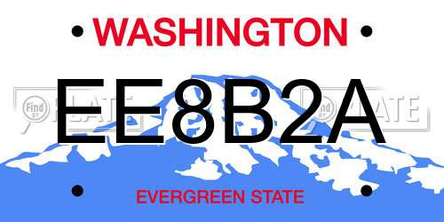 EE8B2A Washington License Plate