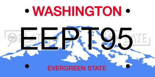 EEPT95 Washington License Plate