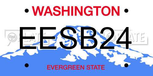 EESB24 Washington License Plate