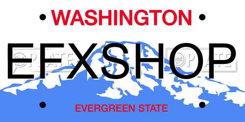 EFXSHOP Washington License Plate