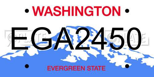 EGA2450 Washington License Plate