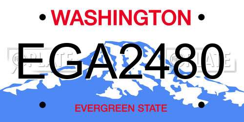 EGA2480 Washington License Plate