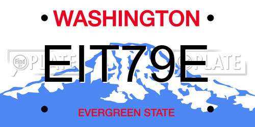 EIT79E Washington License Plate