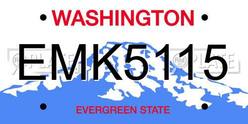 EMK5115 Washington License Plate