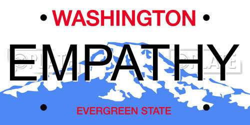 EMPATHY Washington License Plate