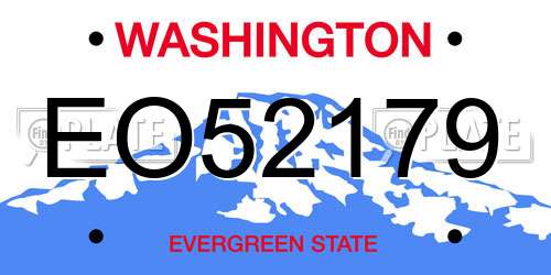 EO52179 Washington License Plate