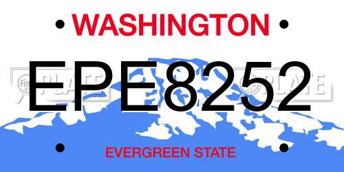 EPE8252 Washington License Plate
