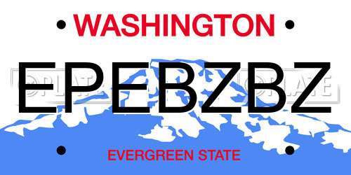 EPEBZBZ Washington License Plate