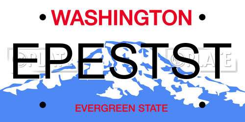EPESTST Washington License Plate