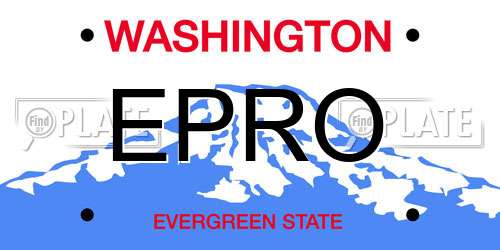 EPRO Washington License Plate