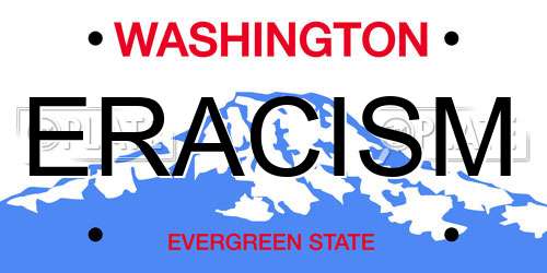 ERACISM Washington License Plate