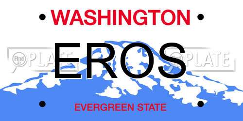 EROS Washington License Plate