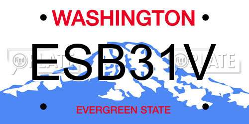 ESB31V Washington License Plate