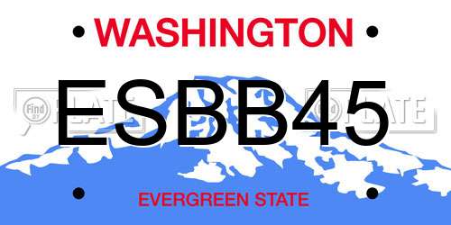 ESBB45 Washington License Plate