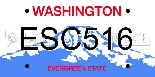 ESC516 Washington License Plate