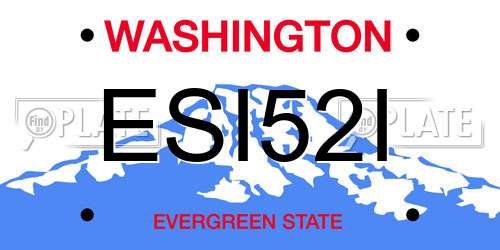 ESI52I Washington License Plate
