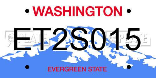 ET2S015 Washington License Plate