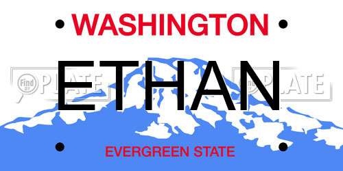 ETHAN Washington License Plate
