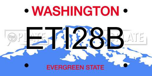 ETI28B Washington License Plate
