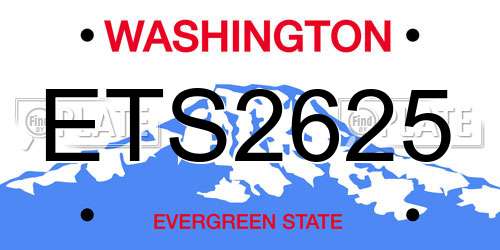 ETS2625 Washington License Plate