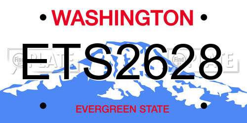ETS2628 Washington License Plate