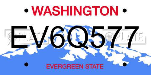 EV6Q577 Washington License Plate