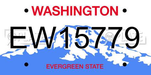 EW15779 Washington License Plate