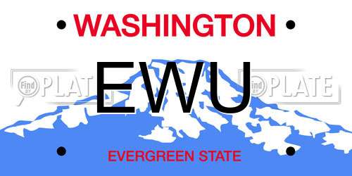 EWU Washington License Plate