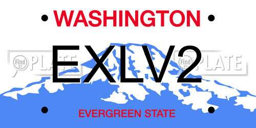 EXLV2 Washington License Plate