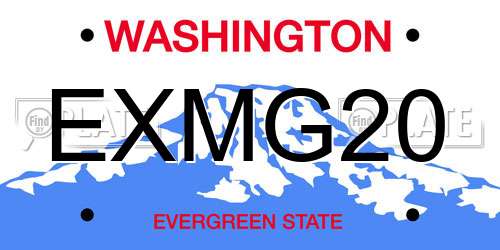 EXMG20 Washington License Plate