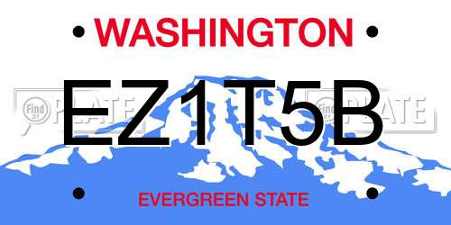 EZ1T5B Washington License Plate
