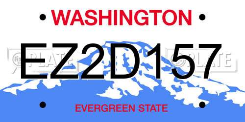 EZ2D157 Washington License Plate