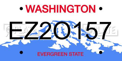 EZ2O157 Washington License Plate