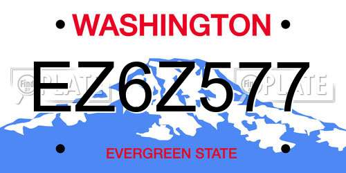EZ6Z577 Washington License Plate