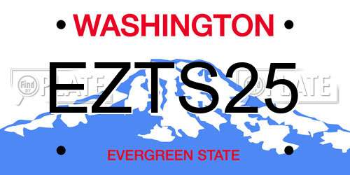 EZTS25 Washington License Plate