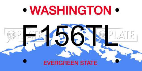 F156TL Washington License Plate