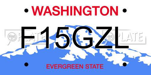 F15GZL Washington License Plate