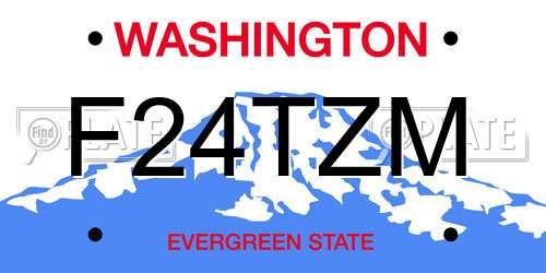 F24TZM Washington License Plate
