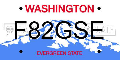 F82GSE Washington License Plate