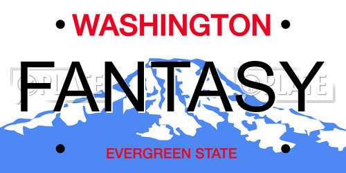 FANTASY Washington License Plate