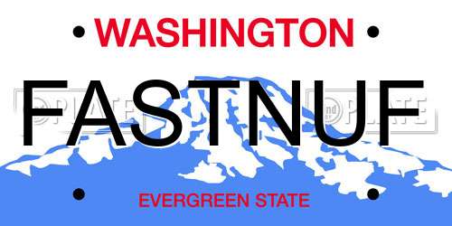 FASTNUF Washington License Plate