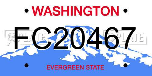 FC20467 Washington License Plate