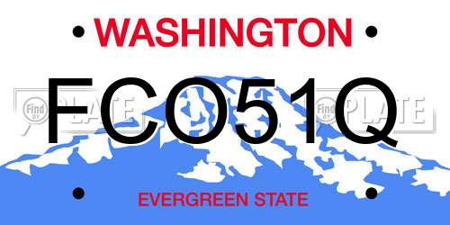FCO51Q Washington License Plate