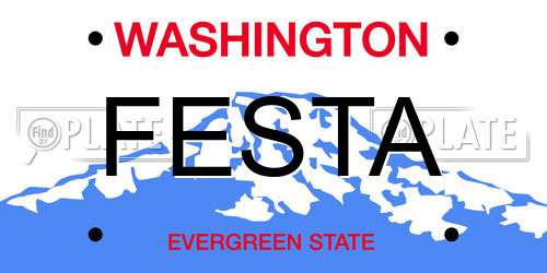 FESTA Washington License Plate