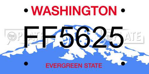 FF5625 Washington License Plate
