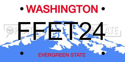 FFET24 Washington License Plate